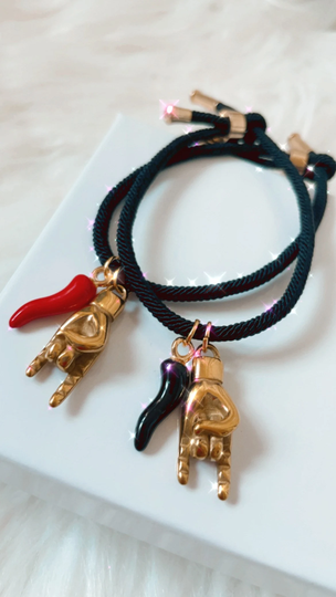 Bestseller The "Maxxed Out' Maximum Evil Eye Protection Bracelet With Mano Cornuto + Cornicello, Malocchio Amulet