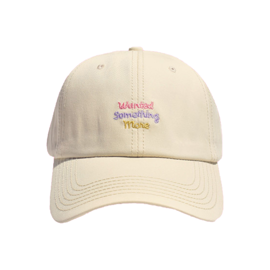 Embroidery Letters Baseball Cap Comfortable Cotton Blend Graceful All-match Sports Hat for Climbing - beige