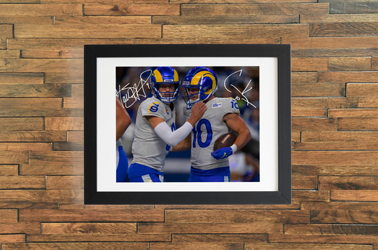 Matthew Stafford & Cooper Kupp Rams Super Bowl Autographed Signed Reprint 8x10 Photo Poster Print