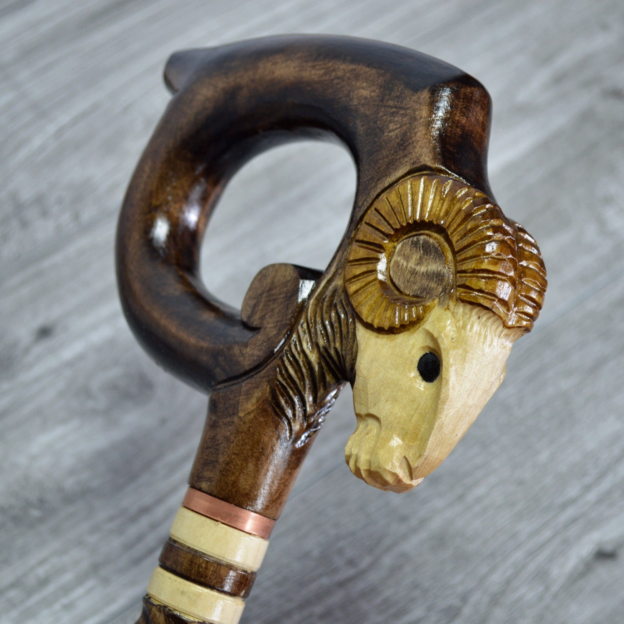 Canes Walking Sticks Gift Wood Reeds Cane Wooden Hand-Carved Carving Handmade Stick Accessories | Ram Roun Brovn