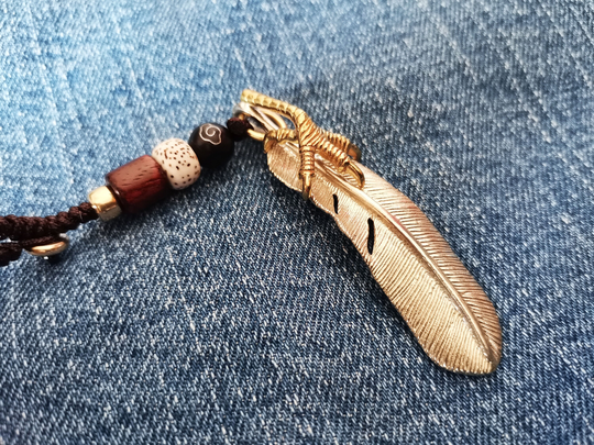 Brass Feather, Keychain Pendant, Bag Charms, Feather Claw Keychain, Brass Keychain, Personalized Bag & Tag, Feather Pendant