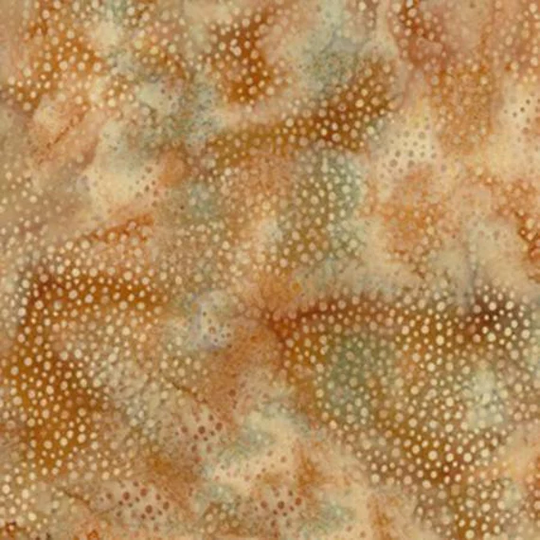 Toast Bali Dots Batik Fabric, Hoffman Dot Batiks Collection 885H-179, Light Brown Tan Blender, By The Yard