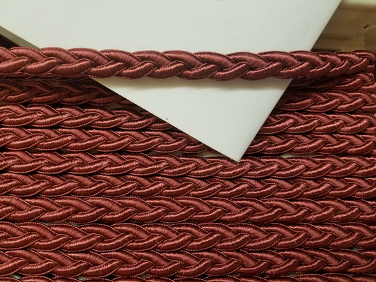 Solid Cord Braided Burgundy Sold By 2 Yards & More