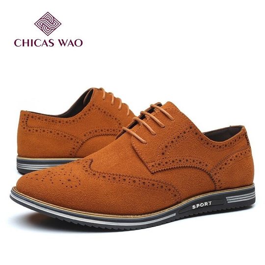 Men's Brogue Shoes Luxury Lace Up Loafers Casual Classic Vintage Dress Gift For Men