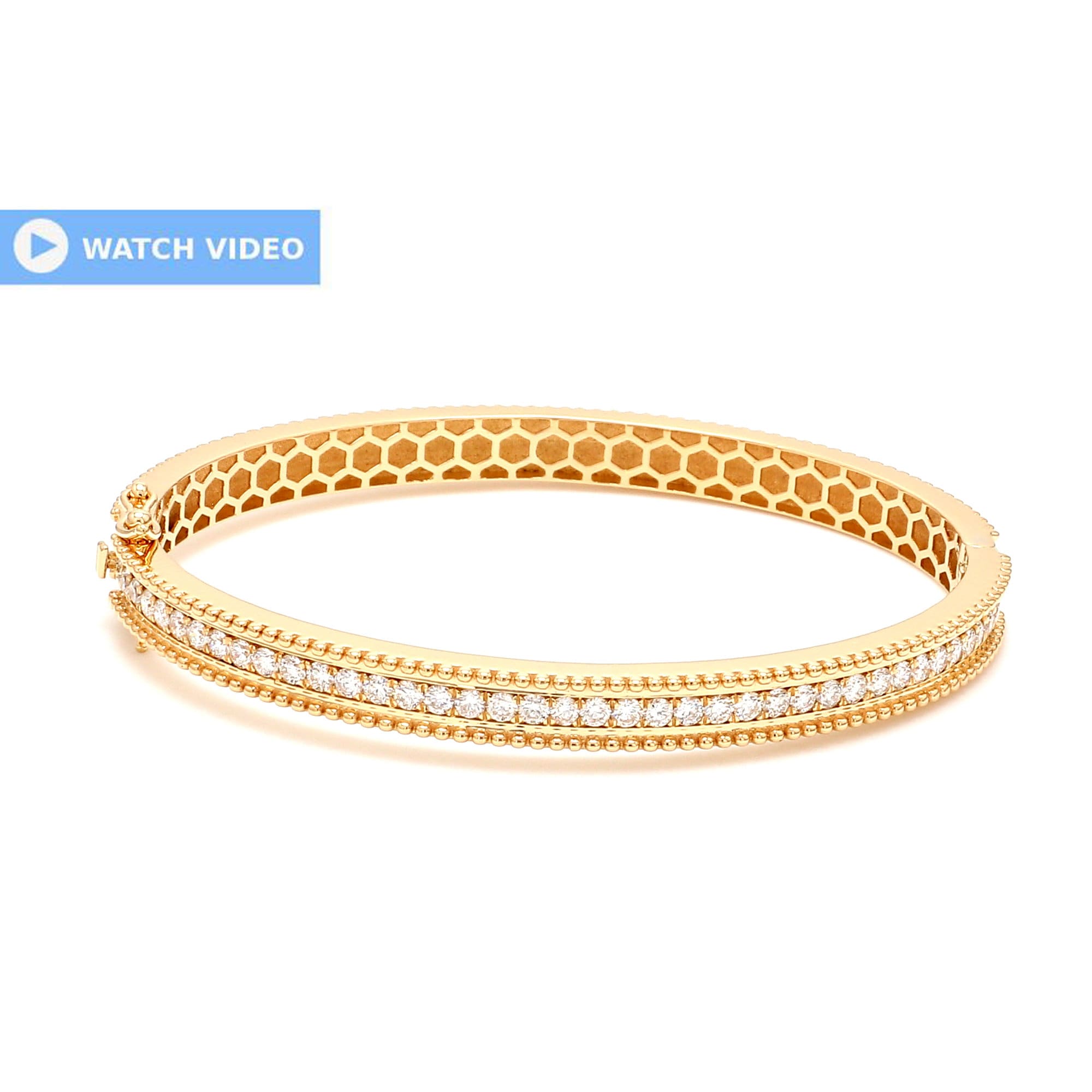 On Sale Natural 1.80 Ct Si/Hi Diamond Bangle Bracelet 14K Yellow Gold Fine Jewelry Gifts For Mom