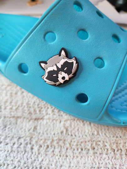 Raccoon Shoe Charm For Crocs Fits Kids, Women & Mens