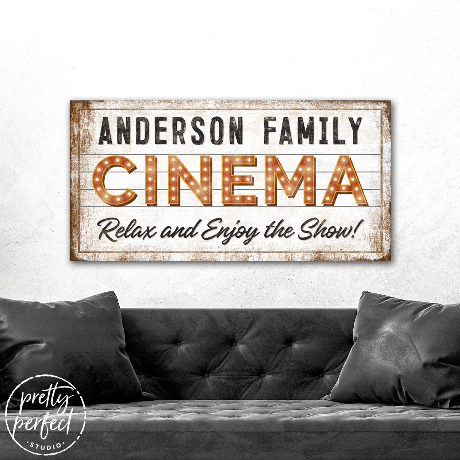 Custom Cinema Sign | Enjoy The Show Movie Marquee