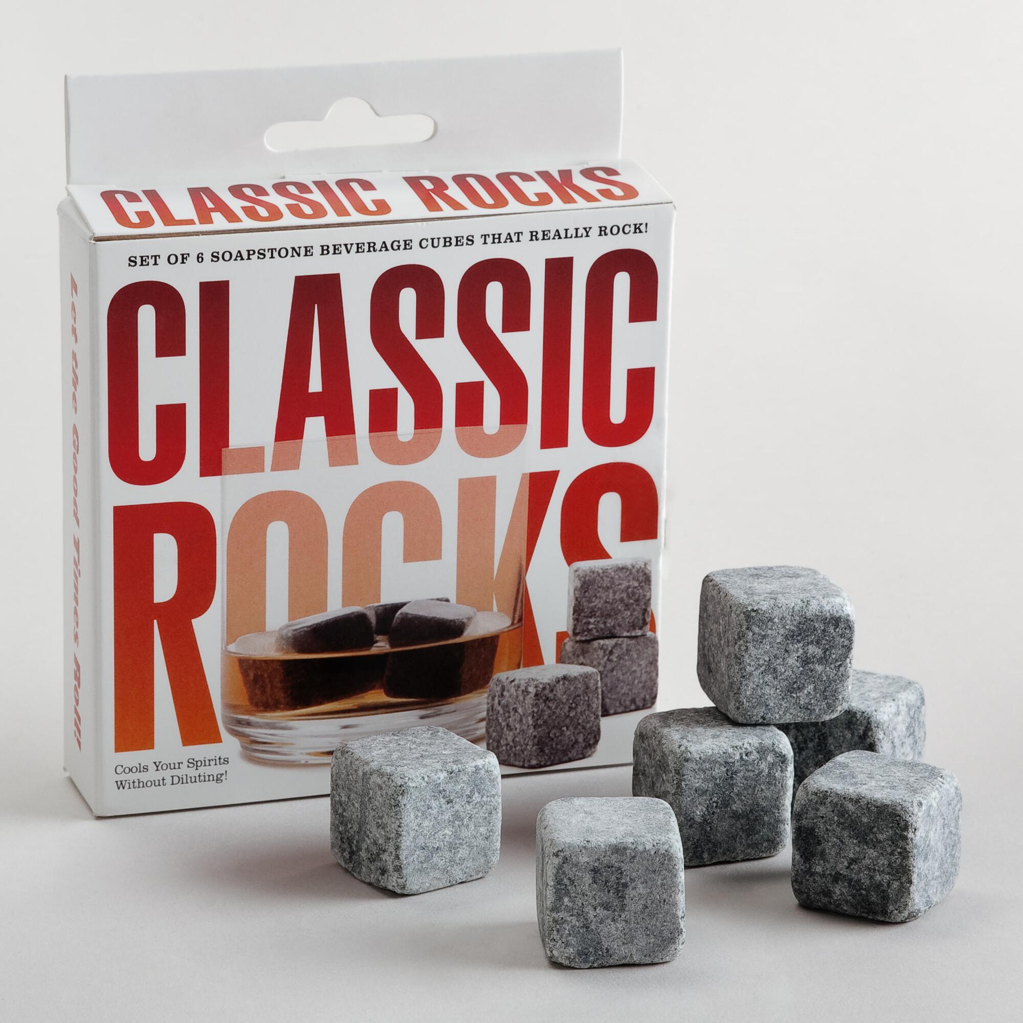 Classic Rocks Soapstone Drink Stones 6 Pack by World Market