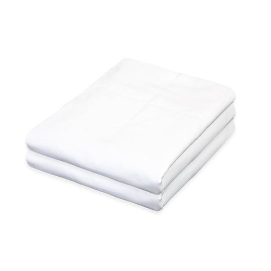 Antimicrobial Treated Pillowcase Sets - Queen Size, Quantity Options, 180 Thread Count, Poly Cotton Blend, Soft White - 2 Pack