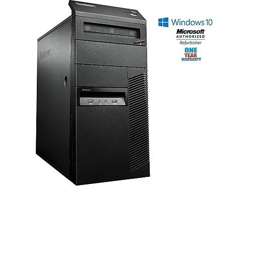 Lenovo ThinkCentre M92 Tower Intel Core i3 -3220 3.3GHz 16GB RAM 2TB Hard Drive, Windows 10 Pro, Refurbished