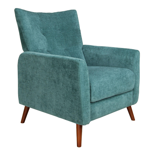 Tufted Gryffon Upholstered Recliner: Blue/Green by World Market