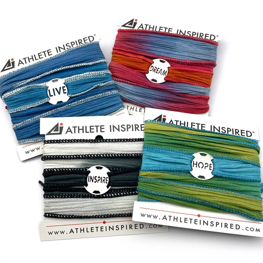 Inspirational Blended Button Wrap Bracelet - Athlete Inspired Motivational Jewelry, Gift For Mom, Inspire, Courage, Strength, Hope