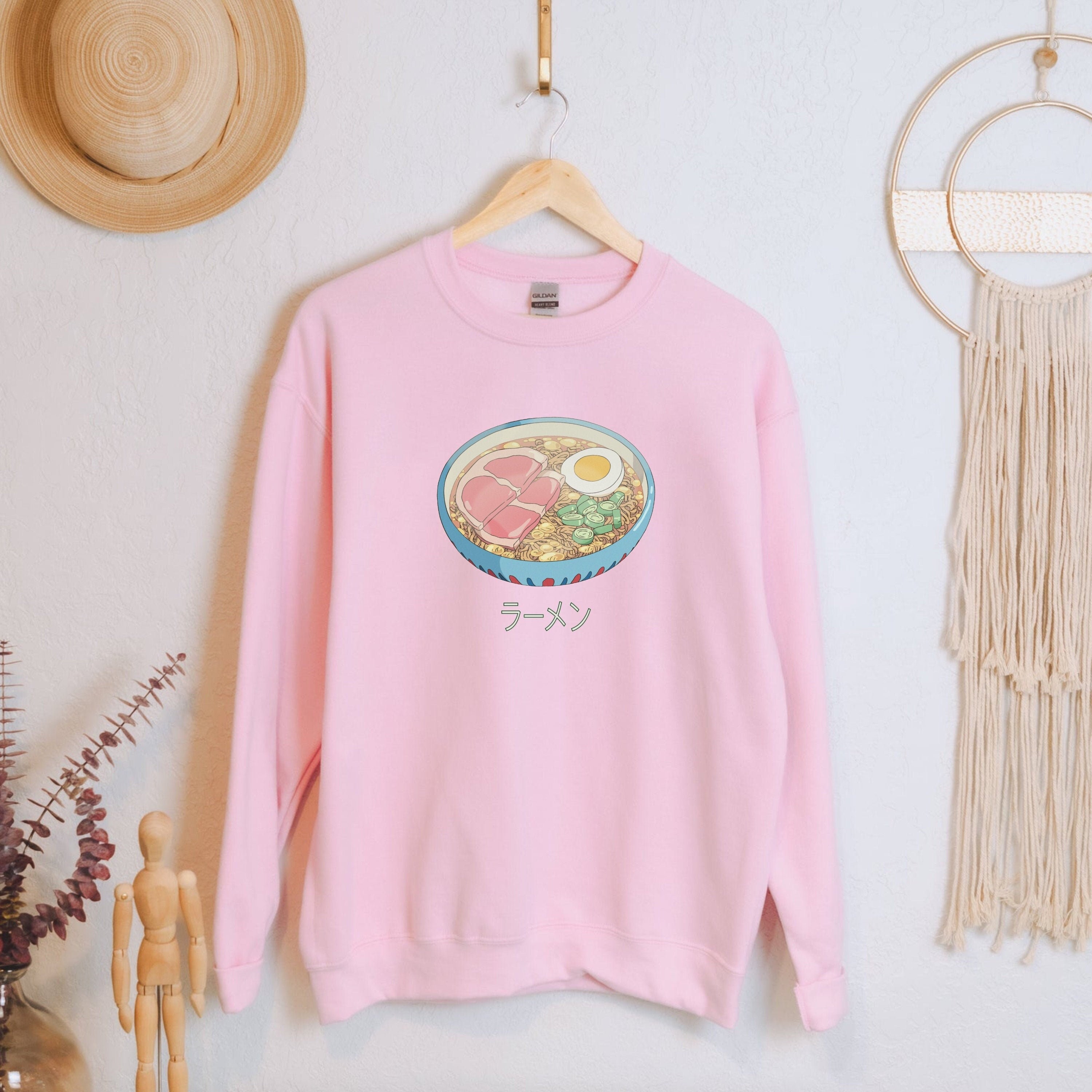Japanese Ramen Sweatshirt Kawaii Clothing Cute Y2K Sweater Anime 90's Unisex Crewneck