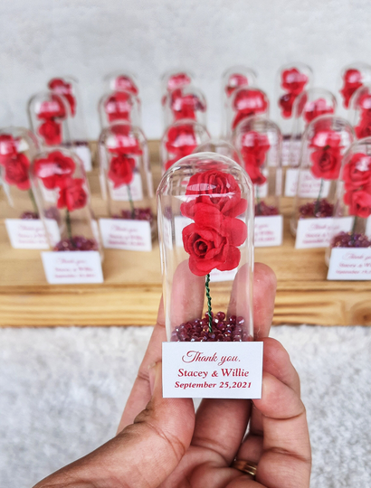 Personalized Wedding Favors, Dome Gift, Rose Candy Dome, Baptism Favors, Celebration Favors, Special Party Invitation Favors, Baby Showers Gifts