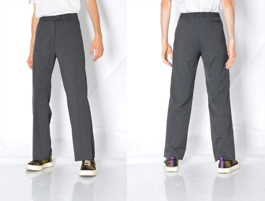 Y2K Vintage Unisex Gray Wool Blend Pants Waist Size 27 in Xs
