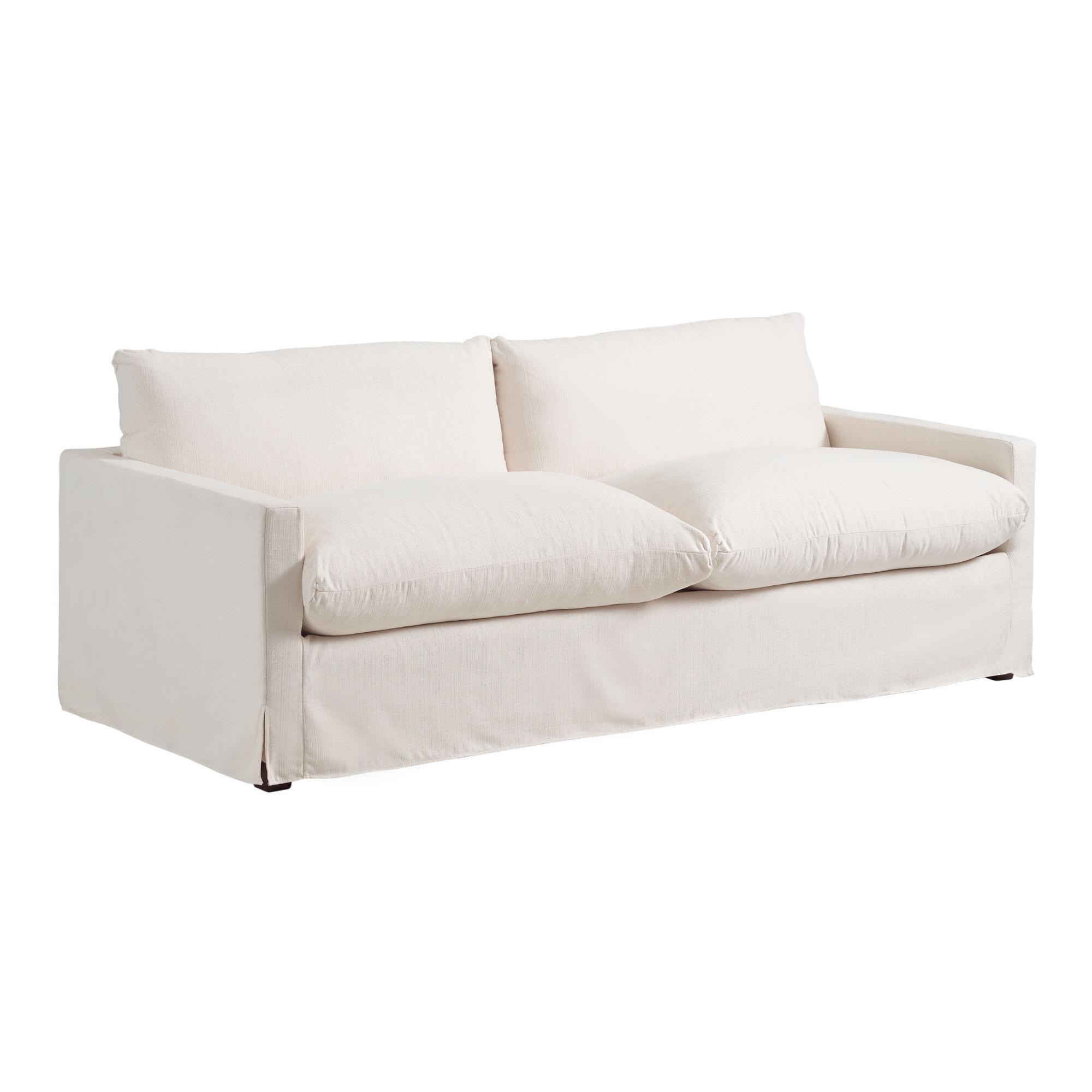 Ivory Feather Filled Brynn Sofa by World Market