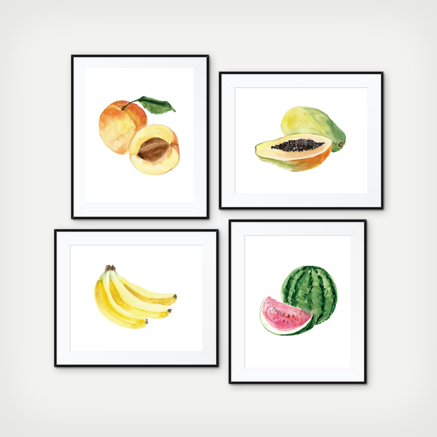 Kitchen Fruit Prints, Decoration, Wall Art