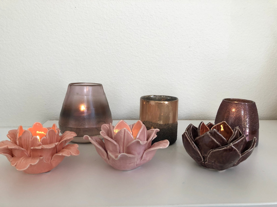 Perfect Petal Rustic Flower Votive Holder