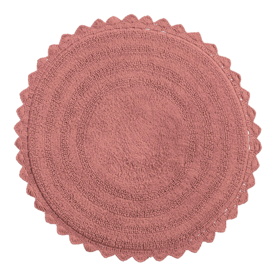 Round Blush Cotton Redondo Bath Mat: Pink by World Market