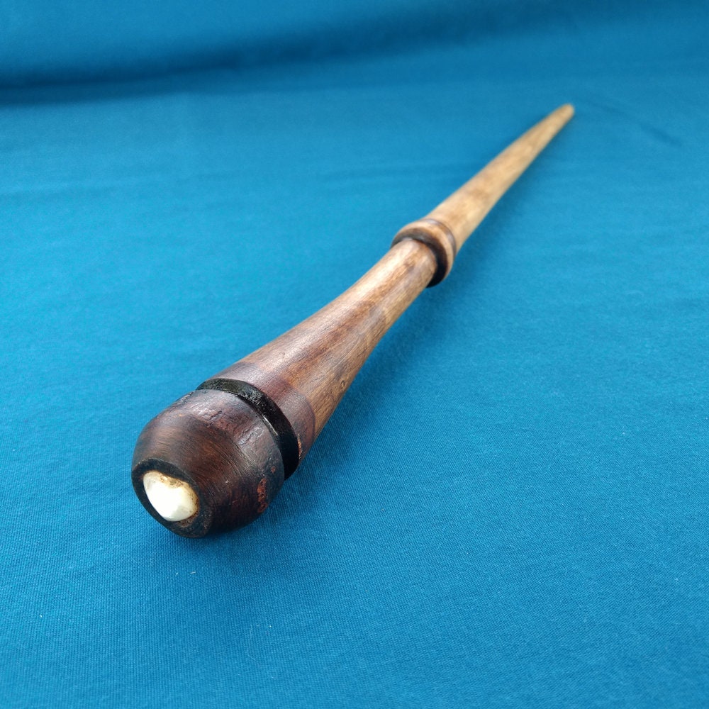 Wand, Hand Carved, Cottonwood, 15, Heart End, Costume, Cosplay, Halloween, Wizard, Magic, Pagan, Viking - Made & Carved in The Usa
