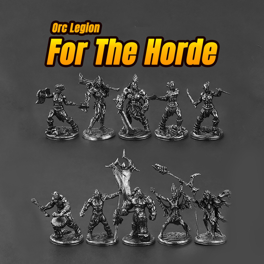 Orc Legion, Lord Of The Ring, Miniature Figurine, Board Game Pieces, 10Pcs, Metal Deco Humanoid Wargames Miniatures