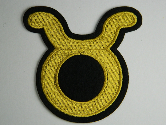 Small Taurus Zodiac Sign Embroidery Patch - Astrological, Earth, Bull Iron-On -Patches For Backpack & Clothing