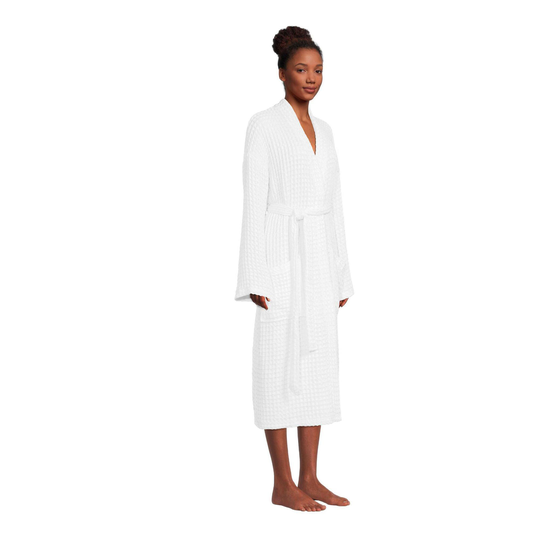Cotton Waffle Weave Robe: White by World Market