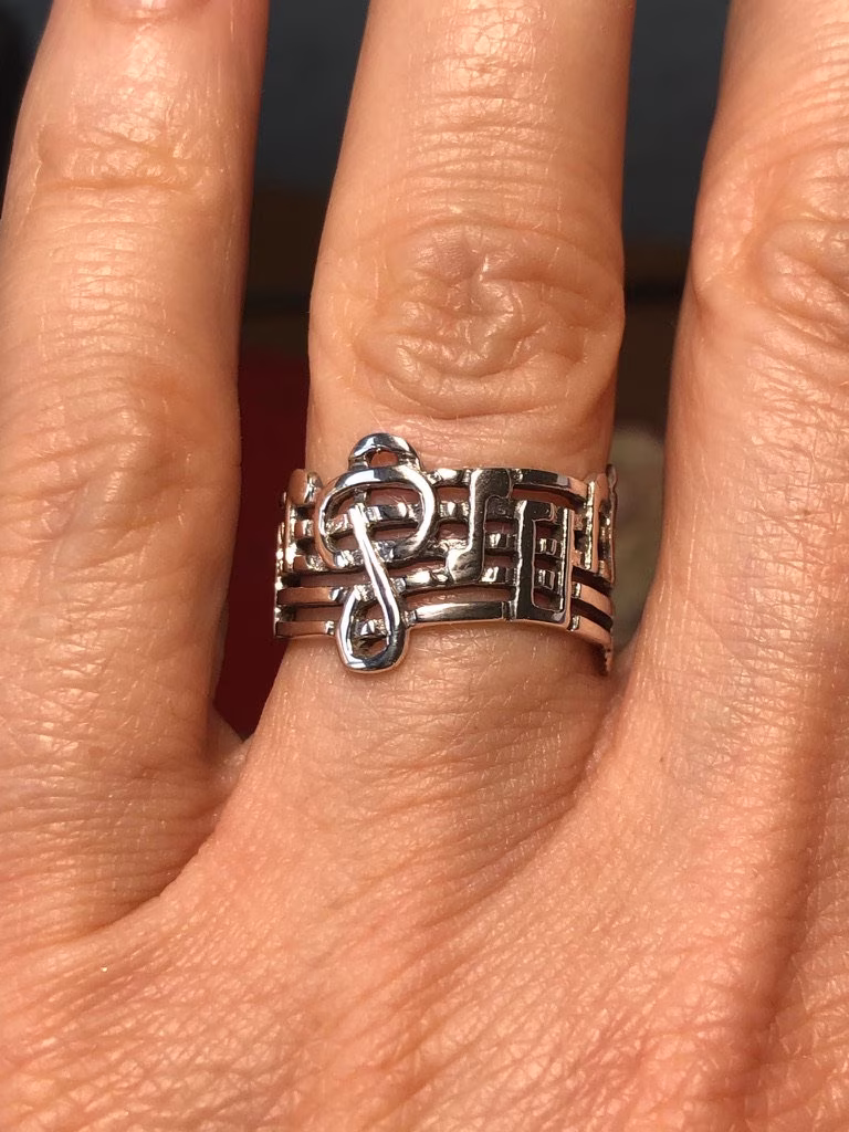 A Sterling Silver "Music in Your Heart" Ring
