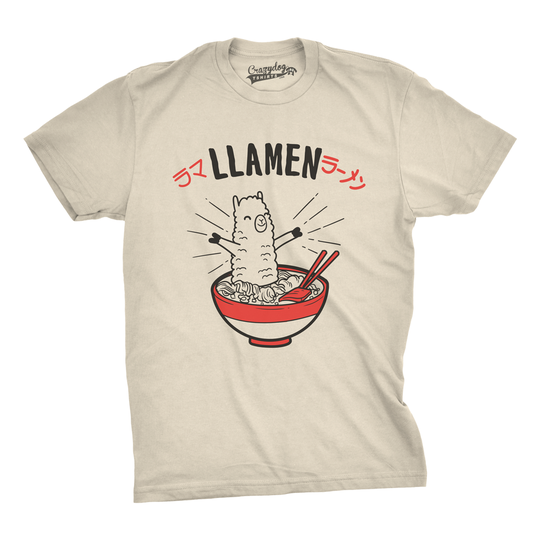 Mens Llamen Funny Llama T Shirt Hilarious Gift for Foodie Hilarious Sayings - XXL
