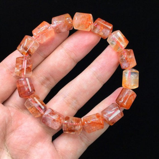 Ghost Crystal Healing Stone Bracelet-Meditation Calming Spiritual Balancing Grounding Protection Bracelet-Inner Peace Yoga Bracelet