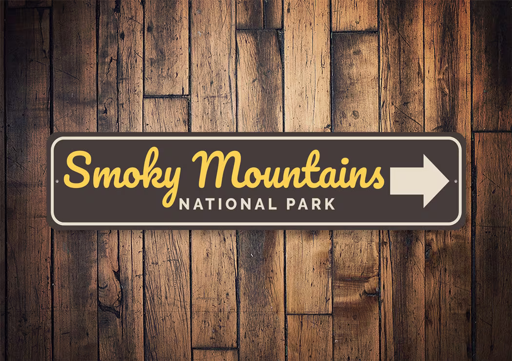 National Smoky Mountain Sign, Park Decor, Sign For Gatlinburg, Gatlinburg Tennessee