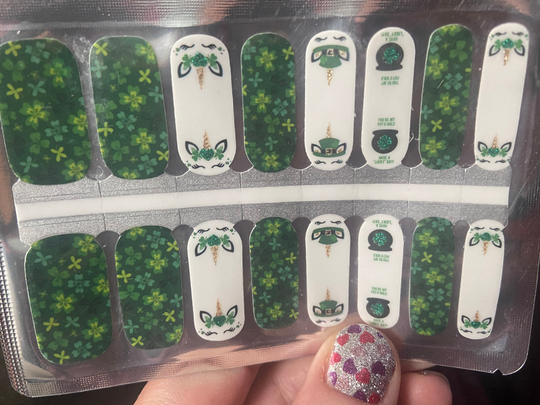 Adult 100% Nail Polish Strips Lucky Unicorns
