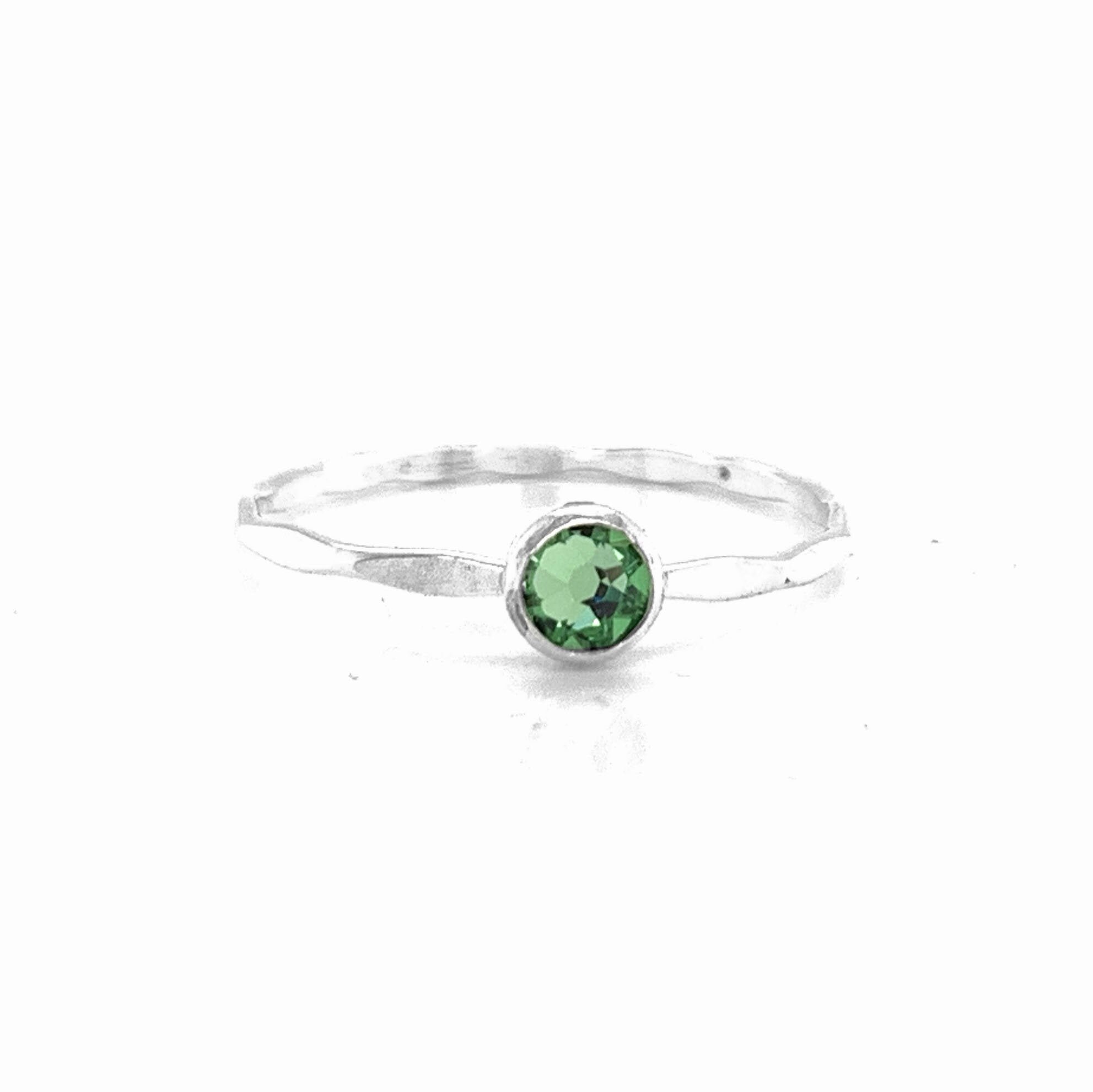 Birthstone, Swarovski Crystal, Bezel Set Crystal Birthstone Crystals, Personalized Jewelry