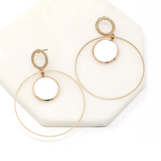 Mother Of Pearl Earring Drop, Mop Earring, Natural Shell Drop & Dangle Everyday Gift For Her