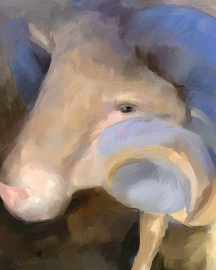 Tarheel Glow Print Of Painting Unc Mascot Gift For The College Studentalumni Chapel Hill Nc Mary Sparrowabstract Art Ram