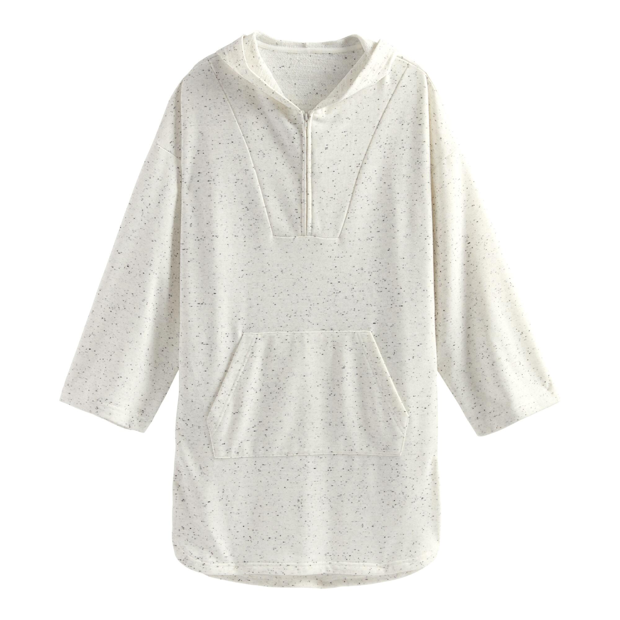 Oatmeal Fleece Hoodie Lounge Tunic: Natural by World Market