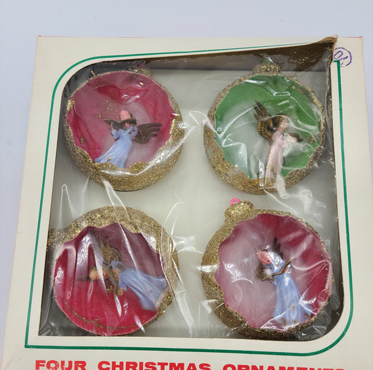 Vintage Durable Diorama Angel Christmas Ornaments By Decor