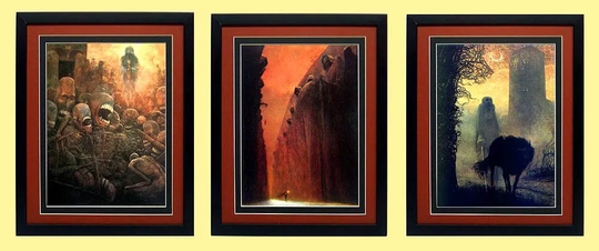 Beksinski Surreal Art Poster Set Framed & Mated Finest Quality