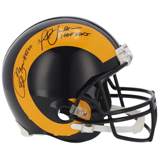 Marshall Faulk & Isaac Bruce Autographed Signed St. Louis Rams Helmet Fanatics