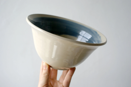 One Pottery Ramen Bowl - Wheel Thrown & Glazed in Blue Simply Clay