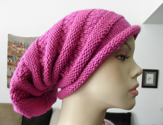 Brand New Made in Peru Alpaca Blended Baggie Basket Style Beanie Hat #010156