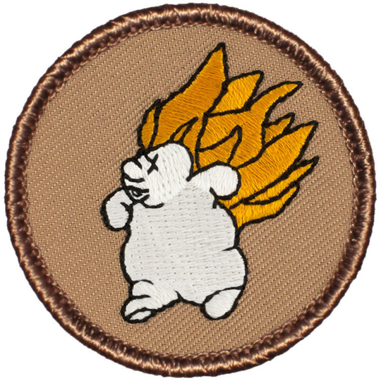 Flaming Doughboy Patch | 054 2 Inch Diameter Embroidered