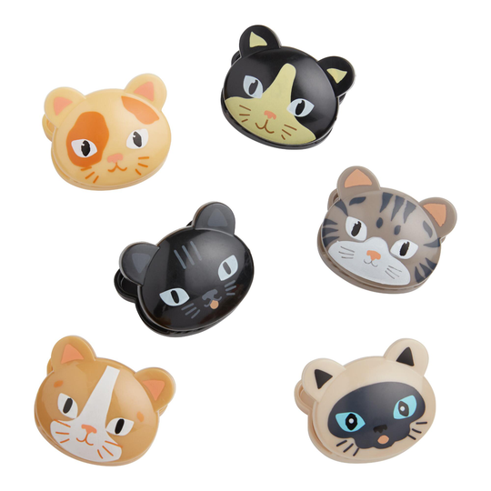 Kikkerland Cat Bag Clips 6 Pack: Multi - Plastic by World Market
