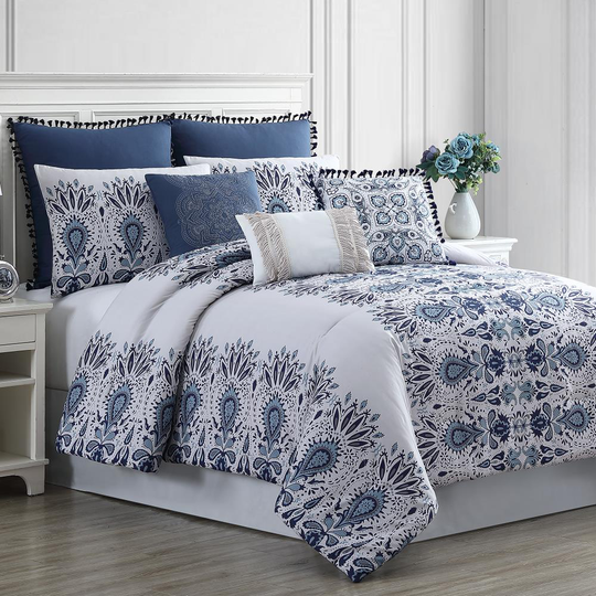 Amrapur Overseas Karina comforter set Multi Reversible King Comforter (Blend with Polyester Fill) | 38EBJQCF-KNR-KG