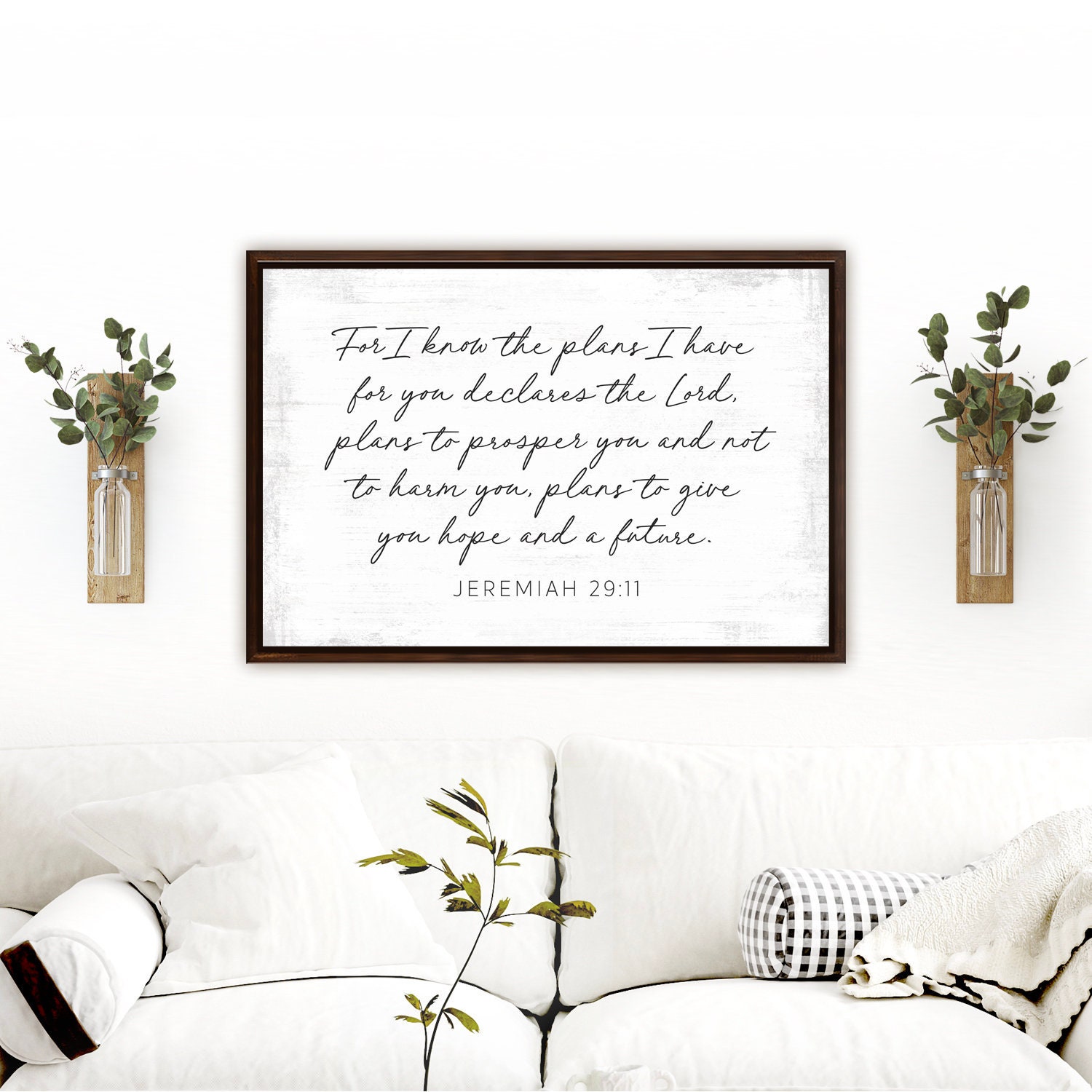 Jeremiah 29 11 Wall Art | For I Know The Plans Have You Declares Lord Framed 2911 Sign