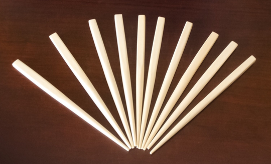 Whitewood Hair Sticks Pins Shawl Dica 4 1/2" Square 10 Pcs/Pkg