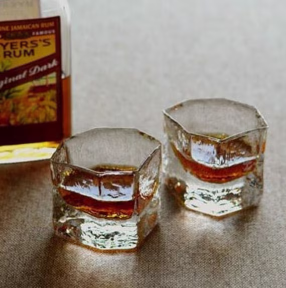Set Of 2 Japanese Master Yoshihiro Nishiyama Style Handmade Wine Glasses, Whisky Glasses