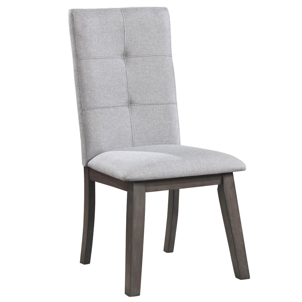 Worldwide Homefurnishings Set of 2 Contemporary/Modern Polyester/Polyester Blend Upholstered Dining Side Chair (Wood Frame) in Brown | 202-311GY