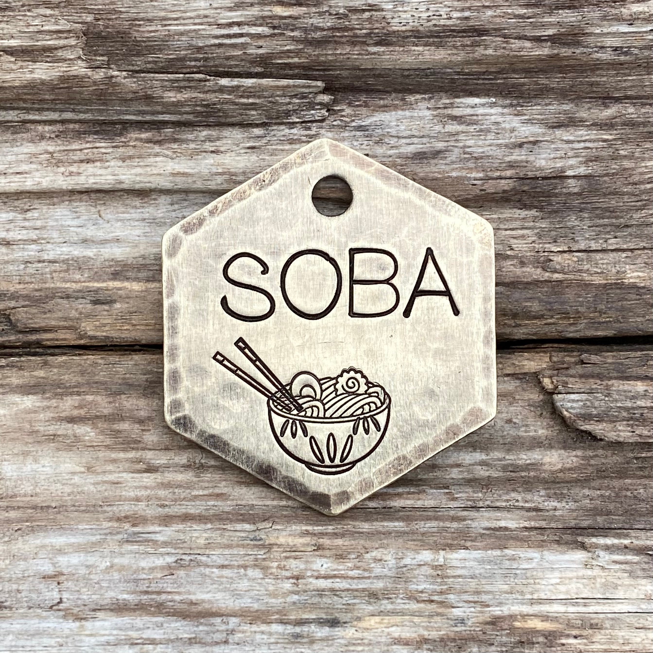 Dog Tag, Tags For Dogs, Tags, Ramen Pet Id Personalized Noodle Collar The Soba