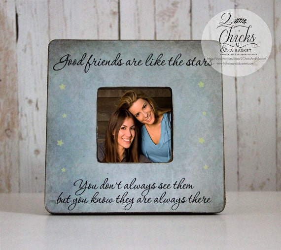 Good Friends Are Like Stars Picture Frame, Handcrafted Gift For Friend